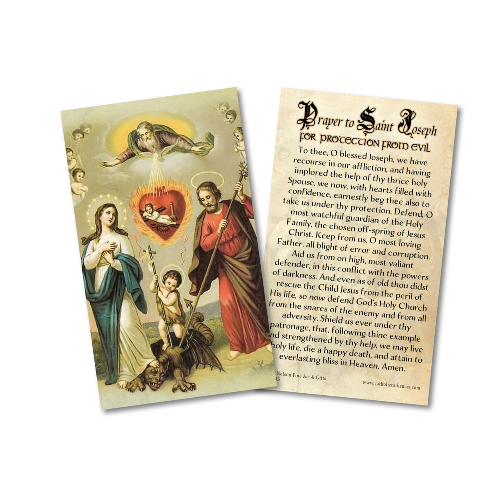 Prayer Card Saint Joseph for Protection from Evil