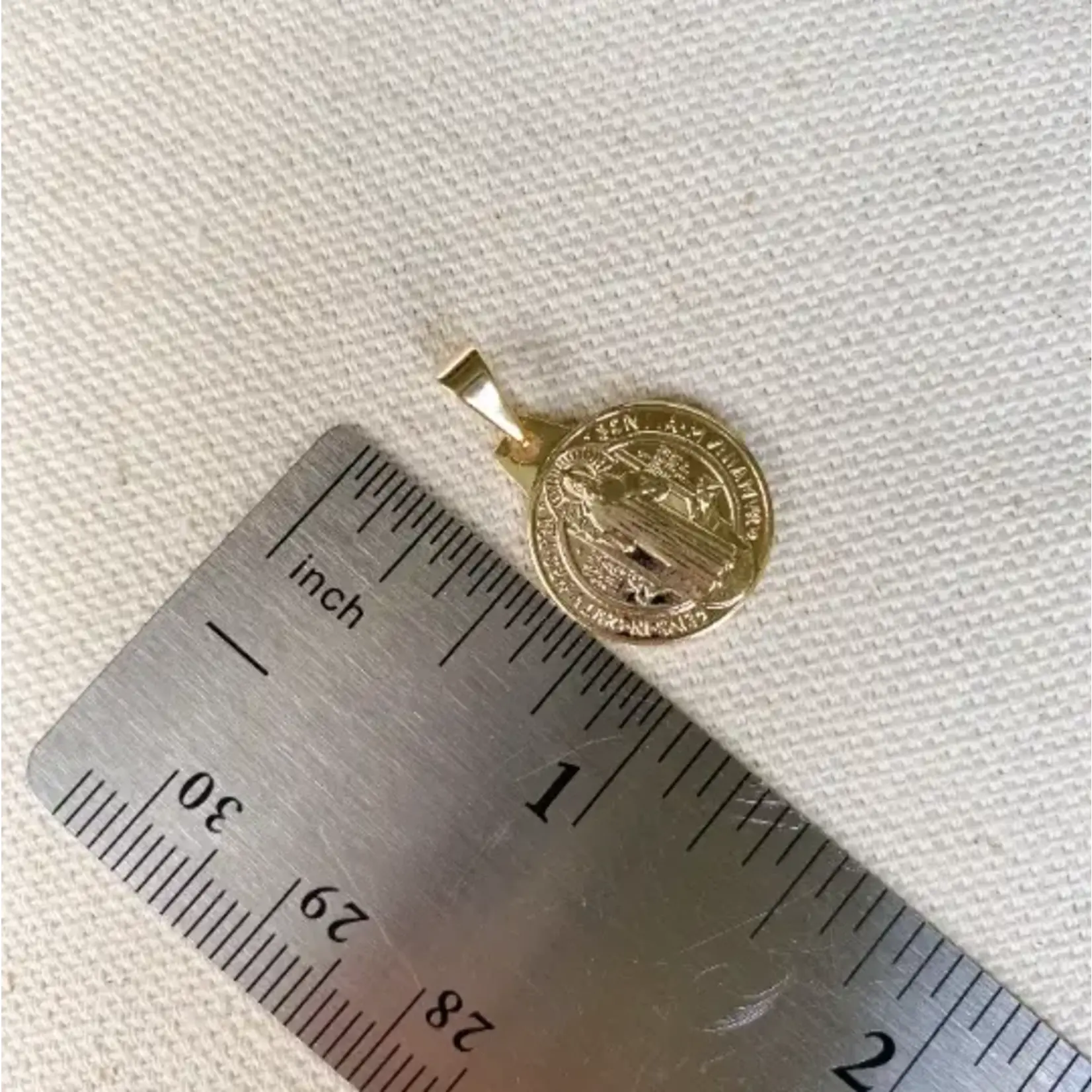 18K Gold Filled Saint Benedict Medal Necklace