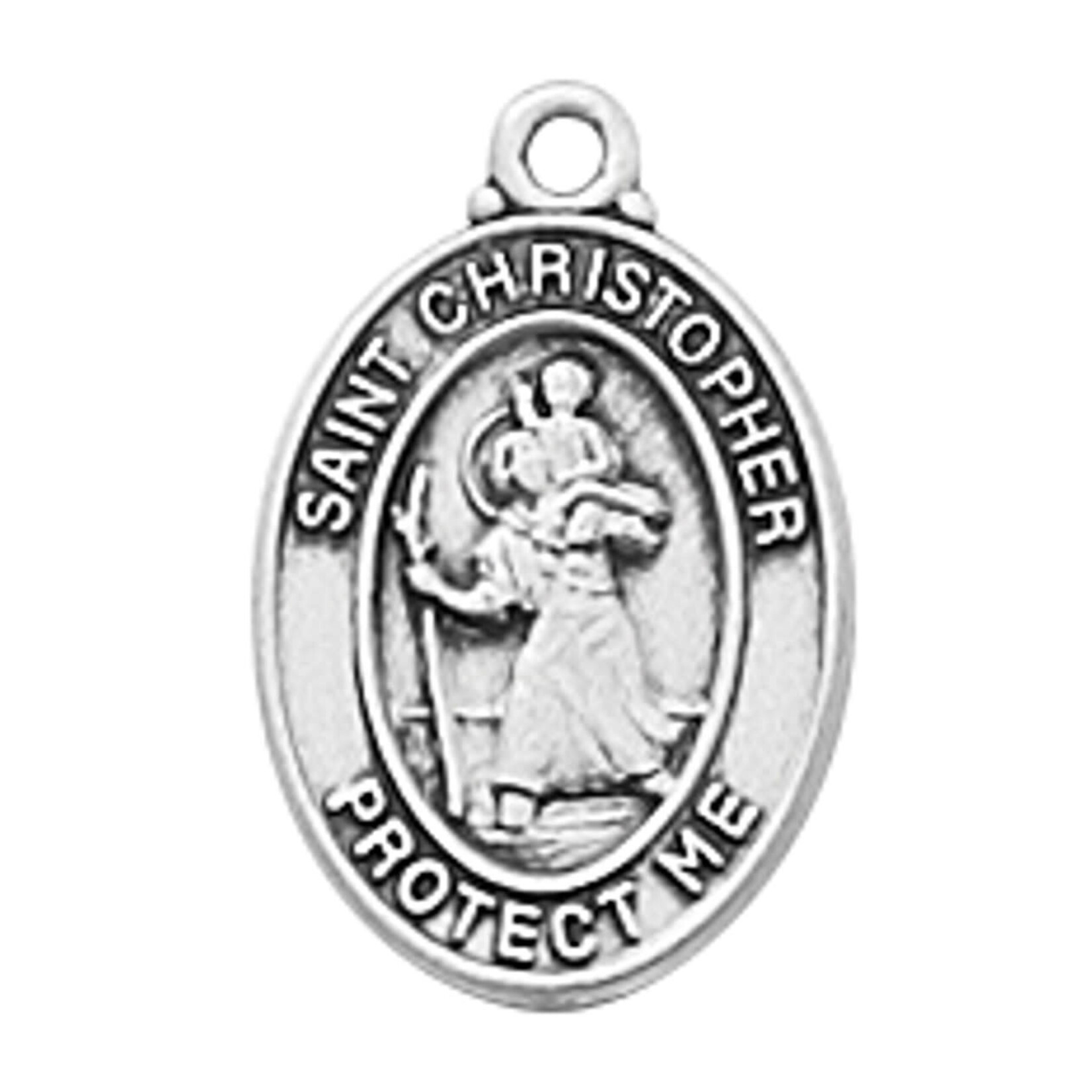 Tiny St Christopher Sterling Medal L739