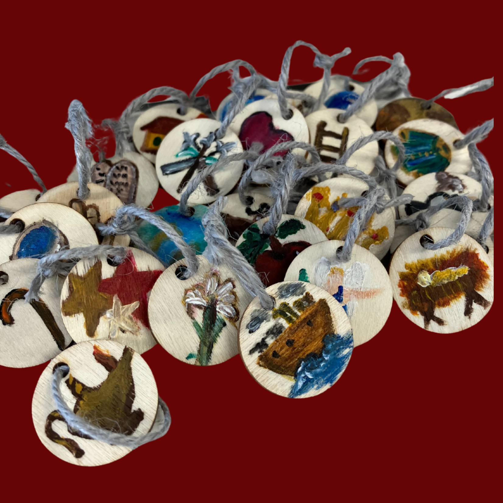 Jesse Tree Wooden Ornaments