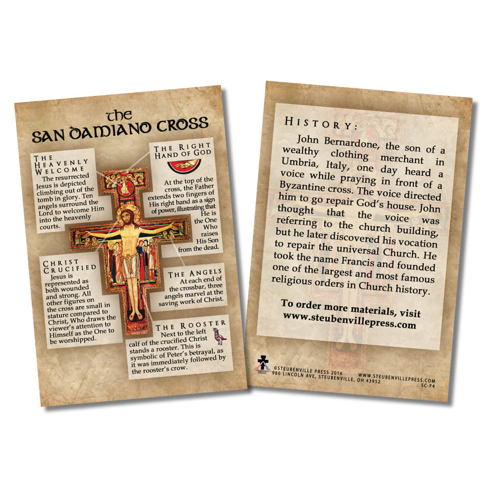 The San Damiano Cross Explanation Card