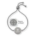 St. Benedict Stainless Steel Adjustable Bracelet