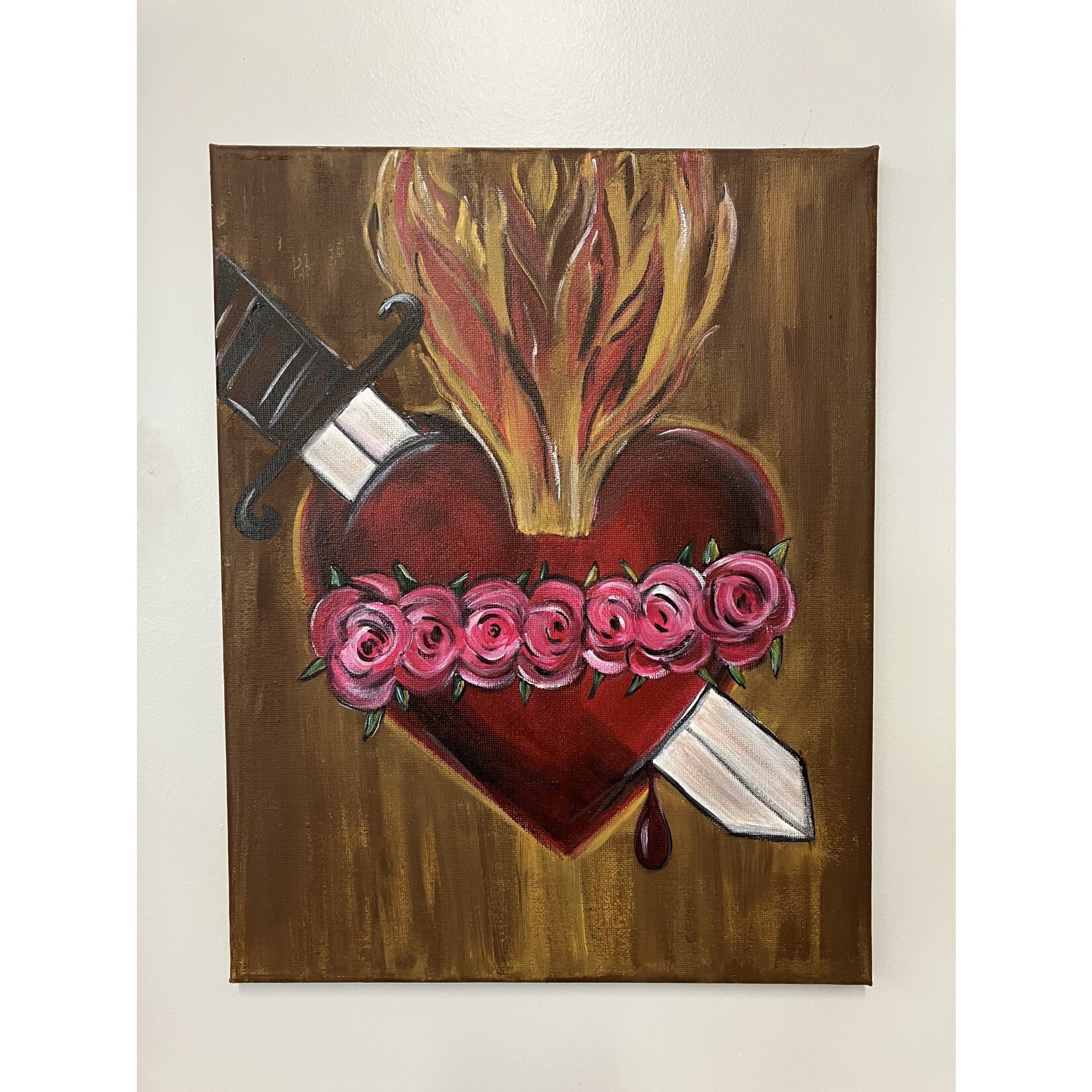 Immaculate Heart of Mary Canvas Painting