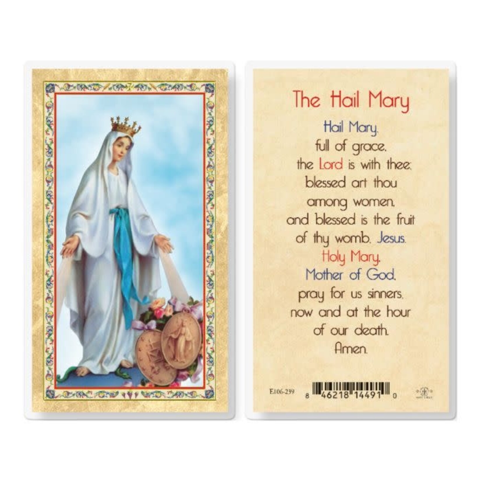Prayer Card The Hail Mary
