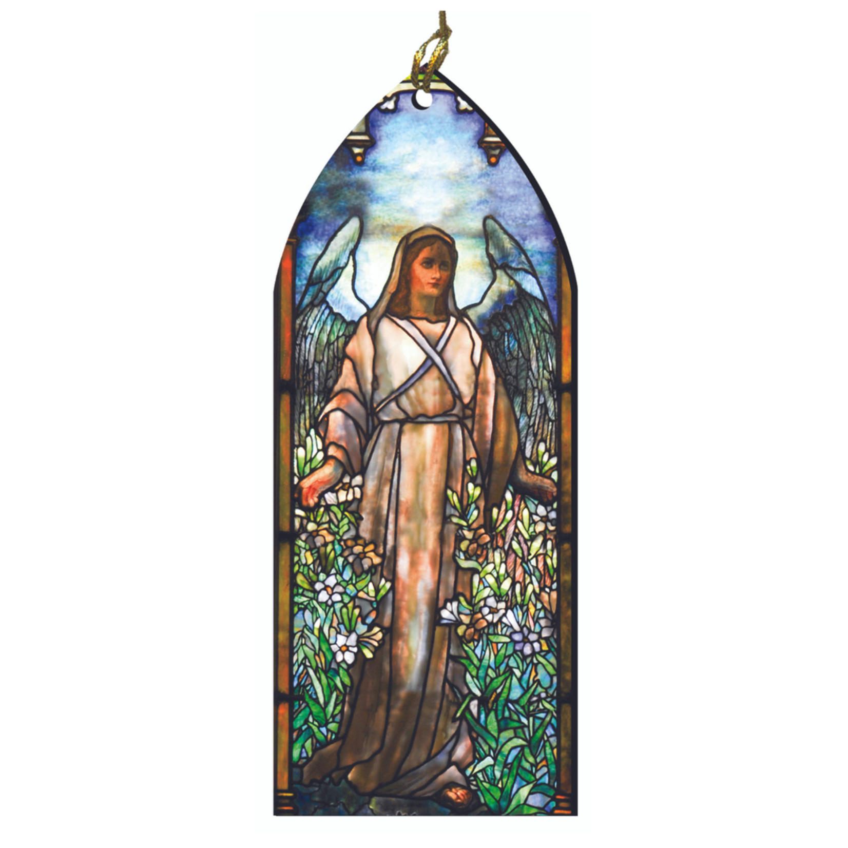 Saint Gabriel the Archangel Stained Glass Wood Ornament