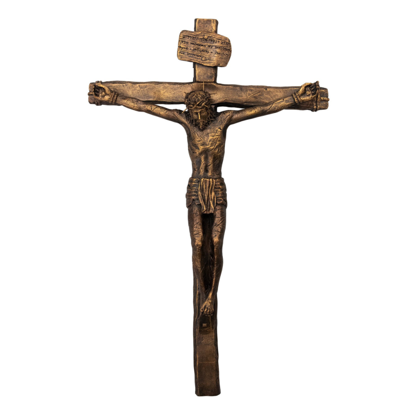 Realistic Cruciifix Antique Bronze