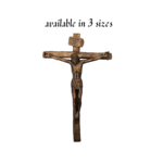 Realistic Crucifix Antique Bronze