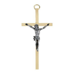 Mini Wall Crucifix Brass