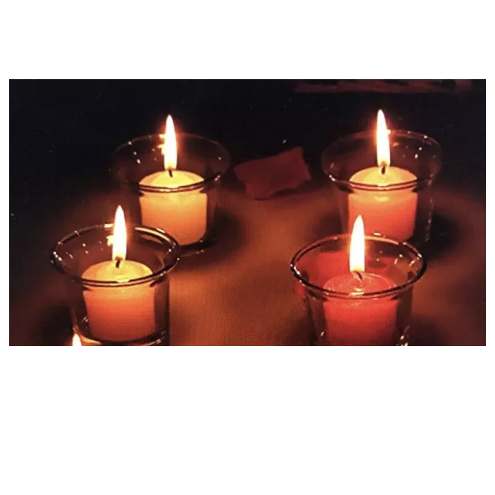 Votive Candle Holder Glass Cup 4 Pack