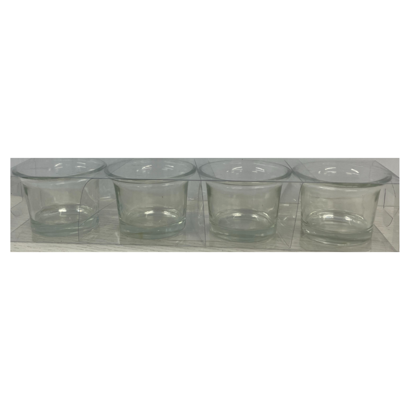 Votive Candle Holder Glass Cup 4 Pack