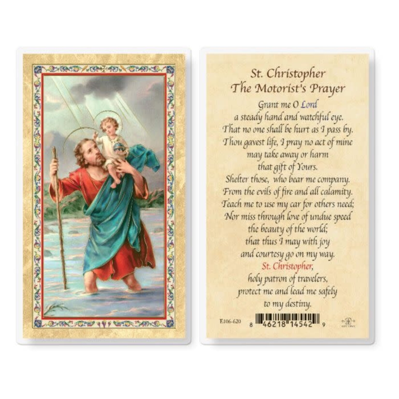 Prayer Card St Christopher Motorist Prayer