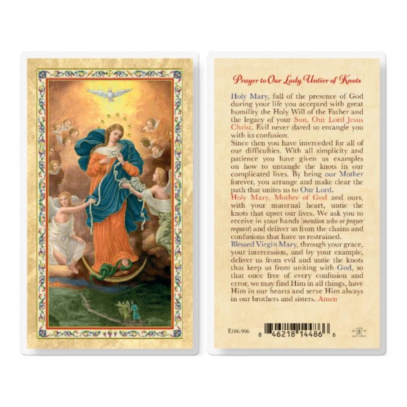 Prayer Card Mary Untier of Knots