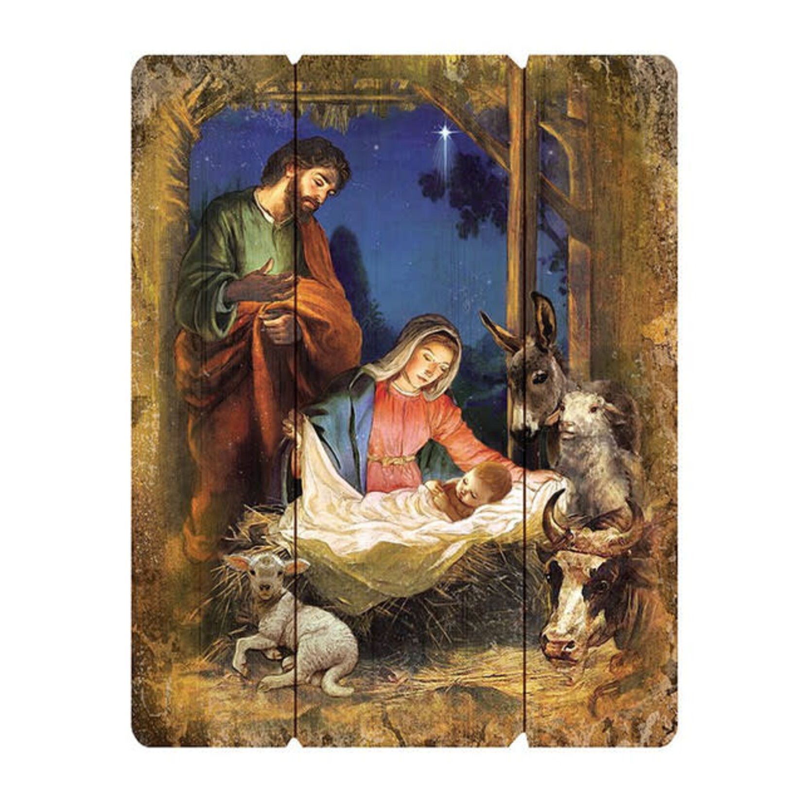 Nativity Pallet Wood Plaque