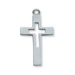 Pewter Open Cross on Chain