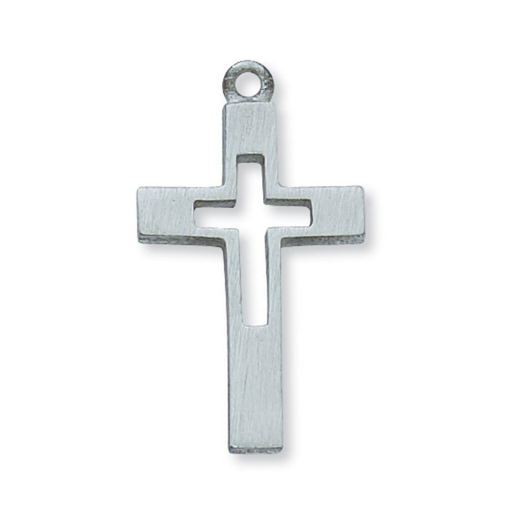 Pewter Open Cross on Chain