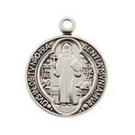 Sterling Silver St Benedict Medal Medium