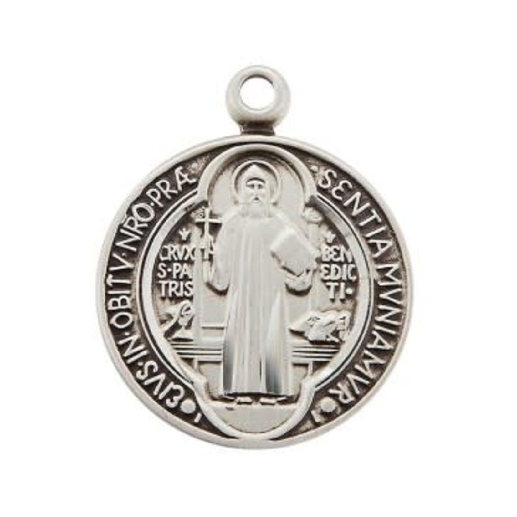 Sterling Silver St Benedict Medal Medium