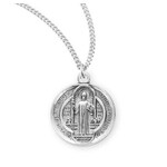 Sterling Silver St Benedict Medal Medium