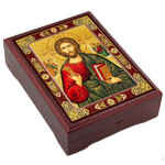 Christ Pantocrator Red Keepsake Box