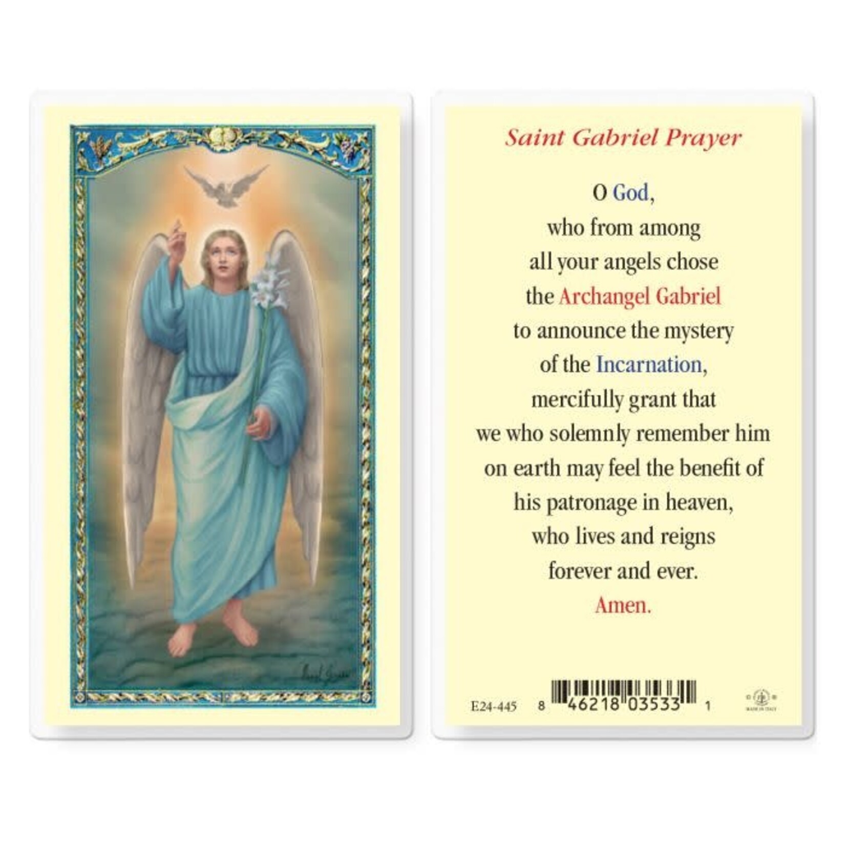 Prayer Card to Archangel Gabriel