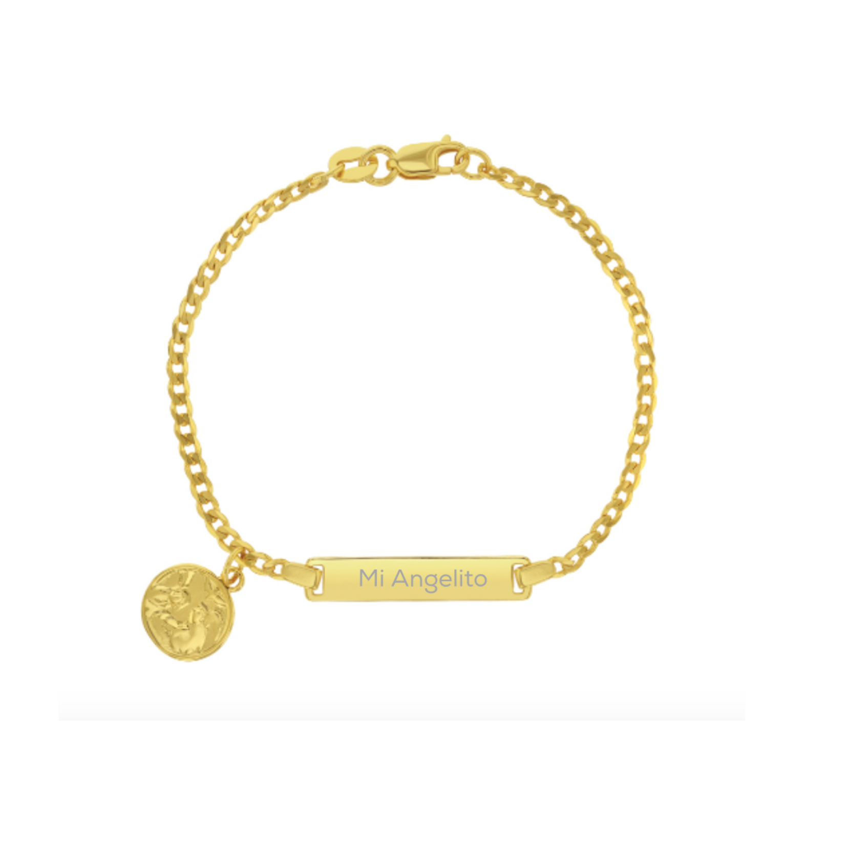 Gold over Sterling Baby Bracelet Mi Angelito