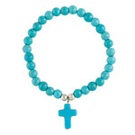 Kingdom Turquoise Stone Bead Stretch Bracelet