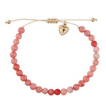 Faithful Heart Pink Stone Bracelet