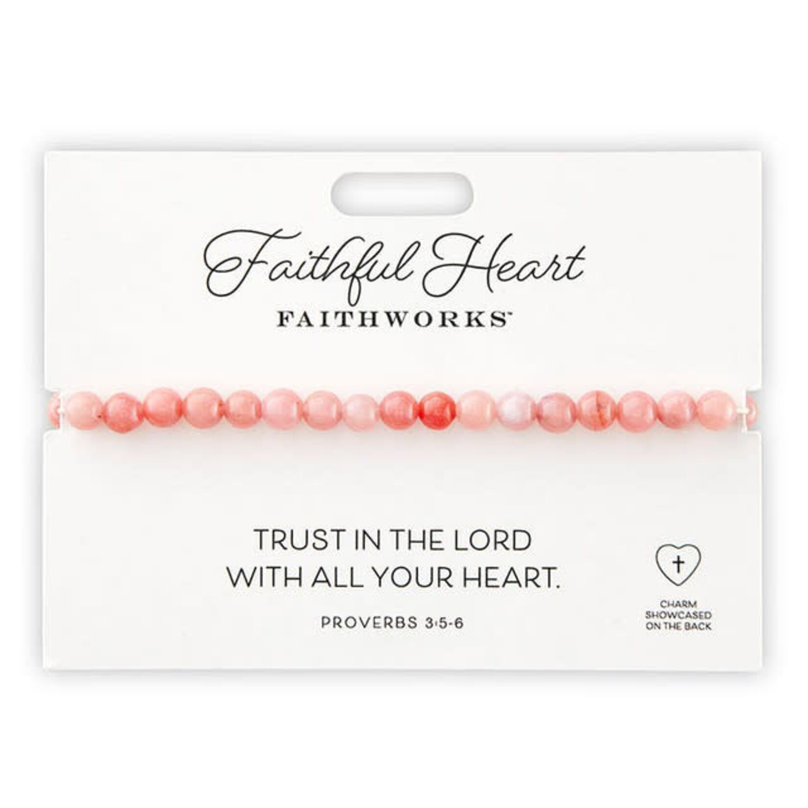 Faithful Heart Pink Stone Bracelet