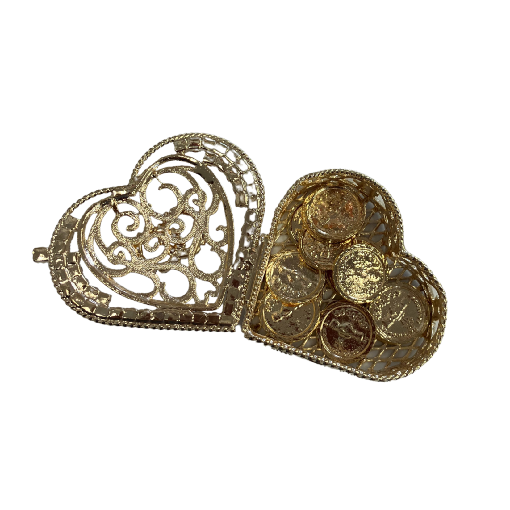 Gold Arras With Heart Shaped Case