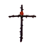 Large Rose Branch Wall Cross with Rose