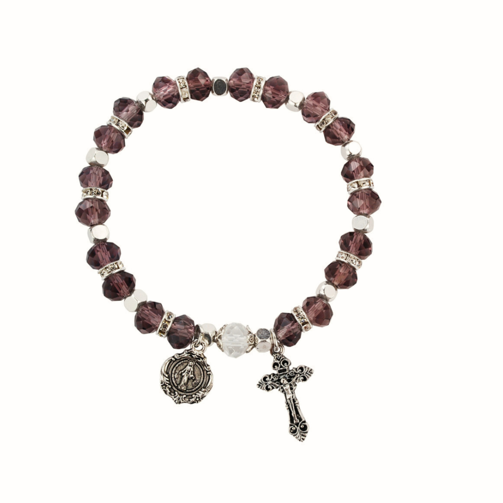 Amethyst Crystal Stretch Bracelet