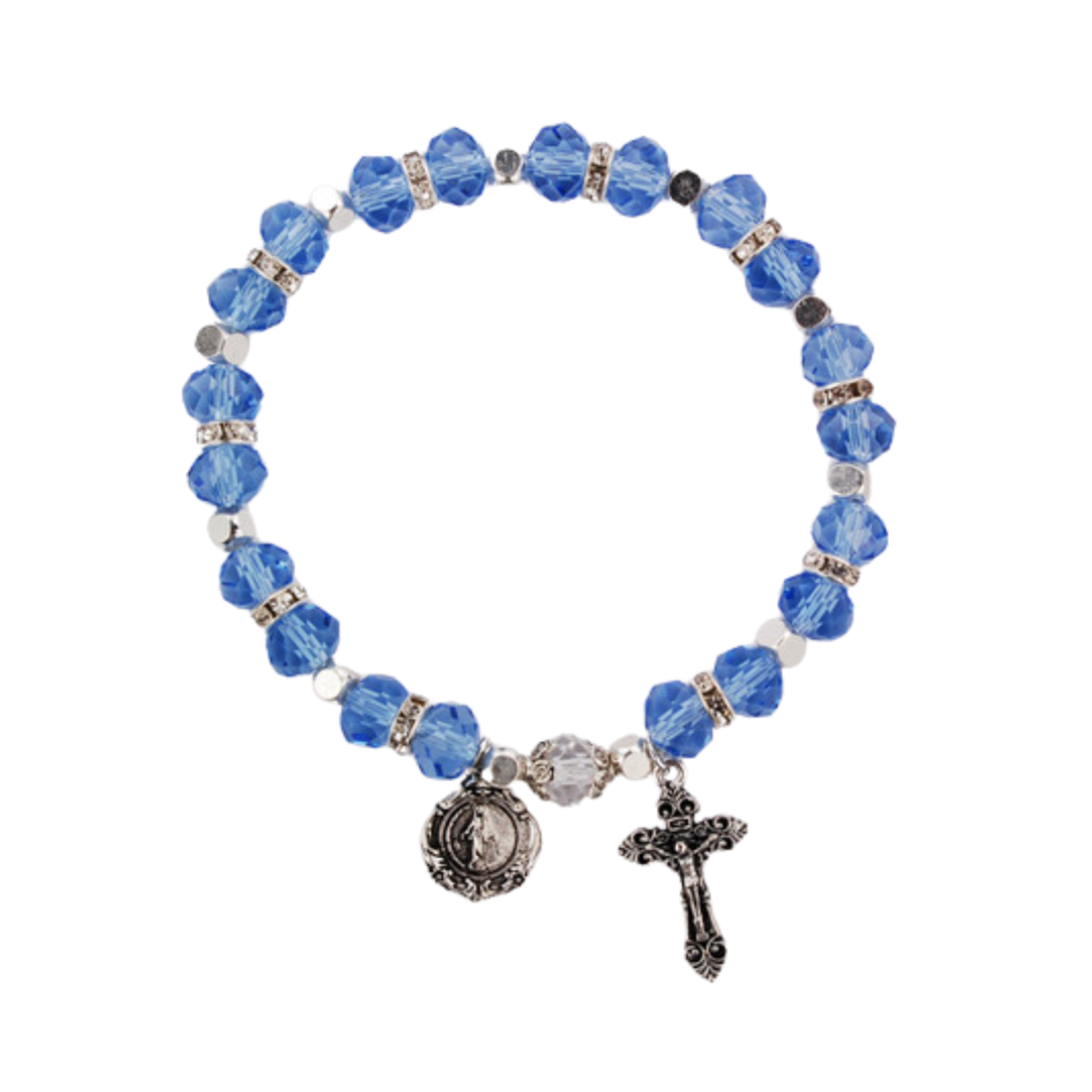 Blue Crystal Stretch Bracelet