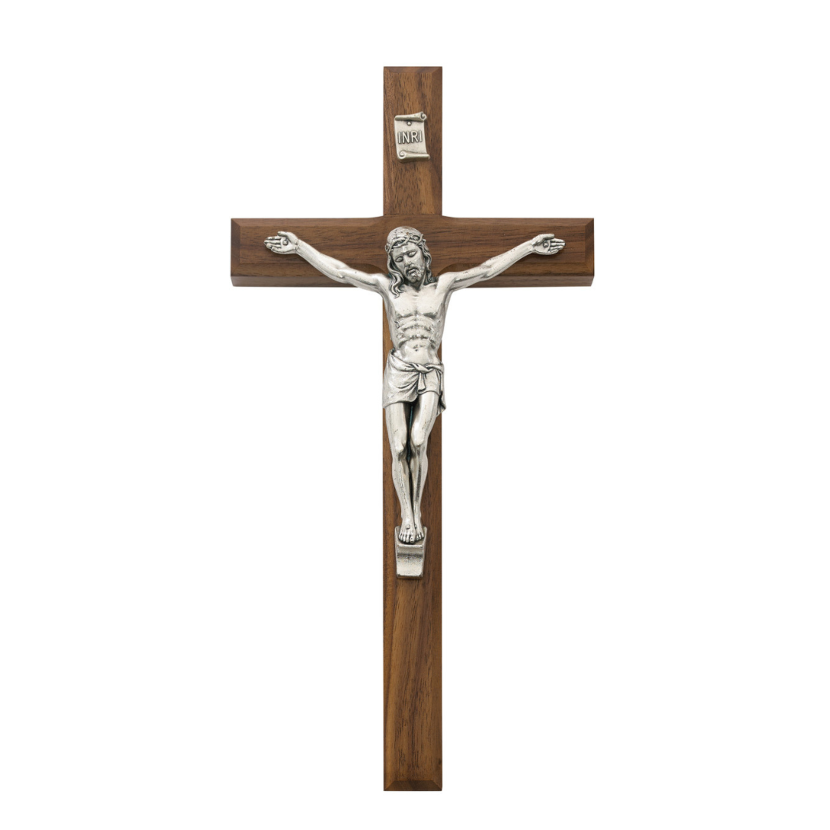 Natural Walnut Wall Crucifix