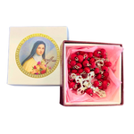 Red Rose Scented Wood Rosary