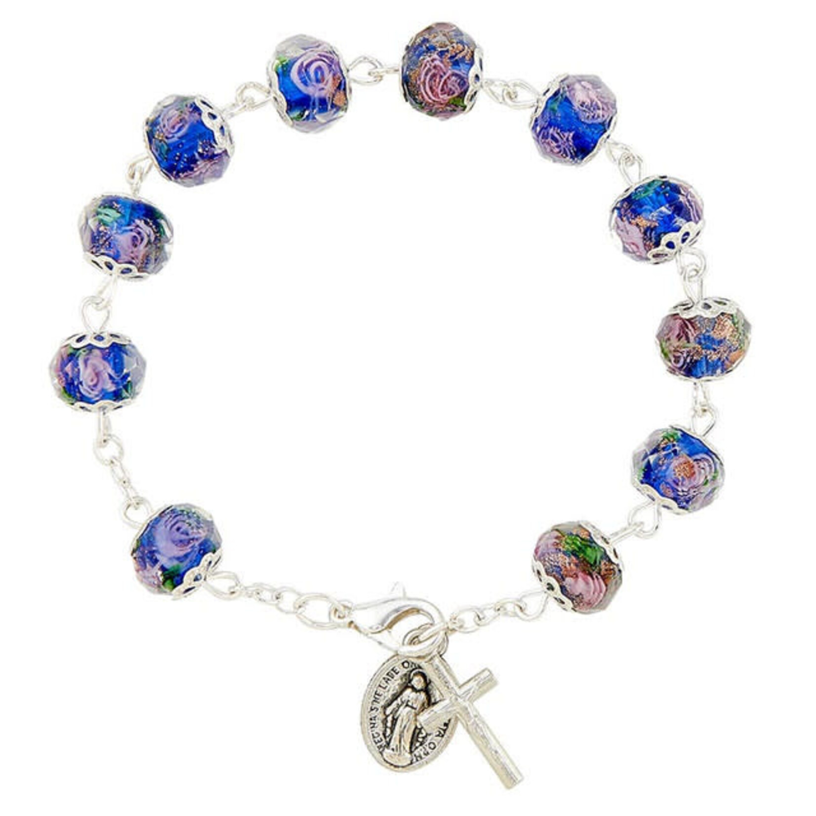 Blue Murano Rosary Bracelet