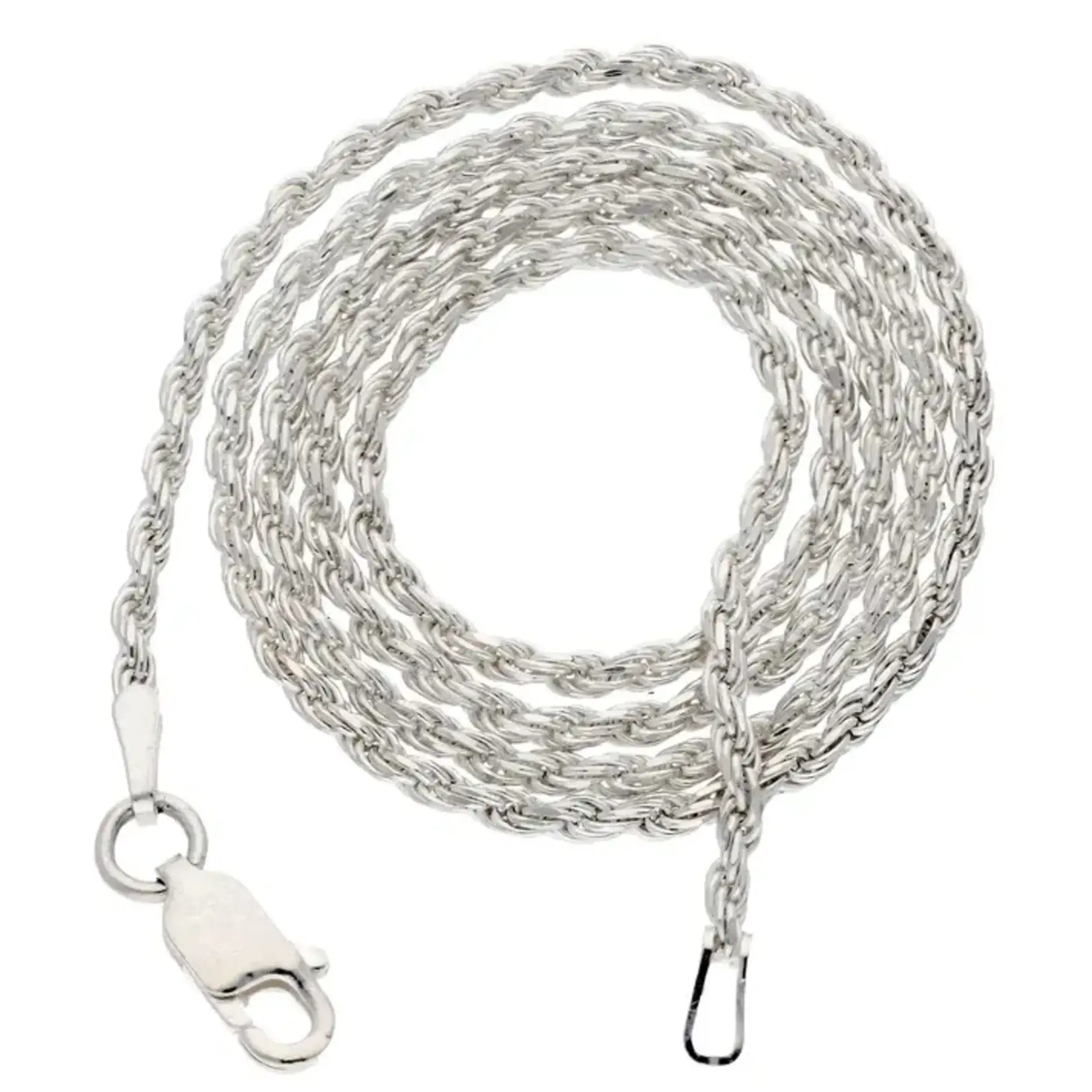 Sterling Silver Diamond Cut Rope Chain