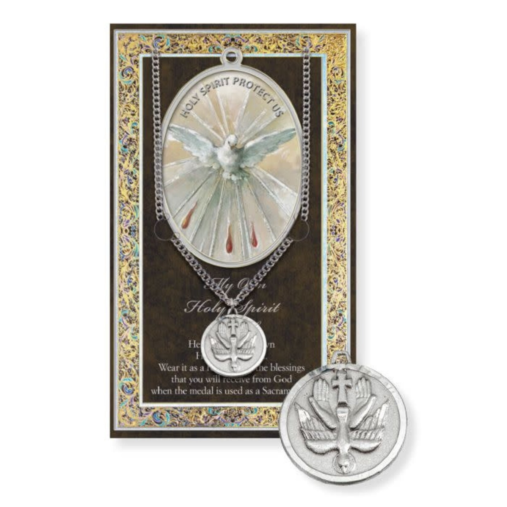 Holy Spirit Pewter Medal with Booklet