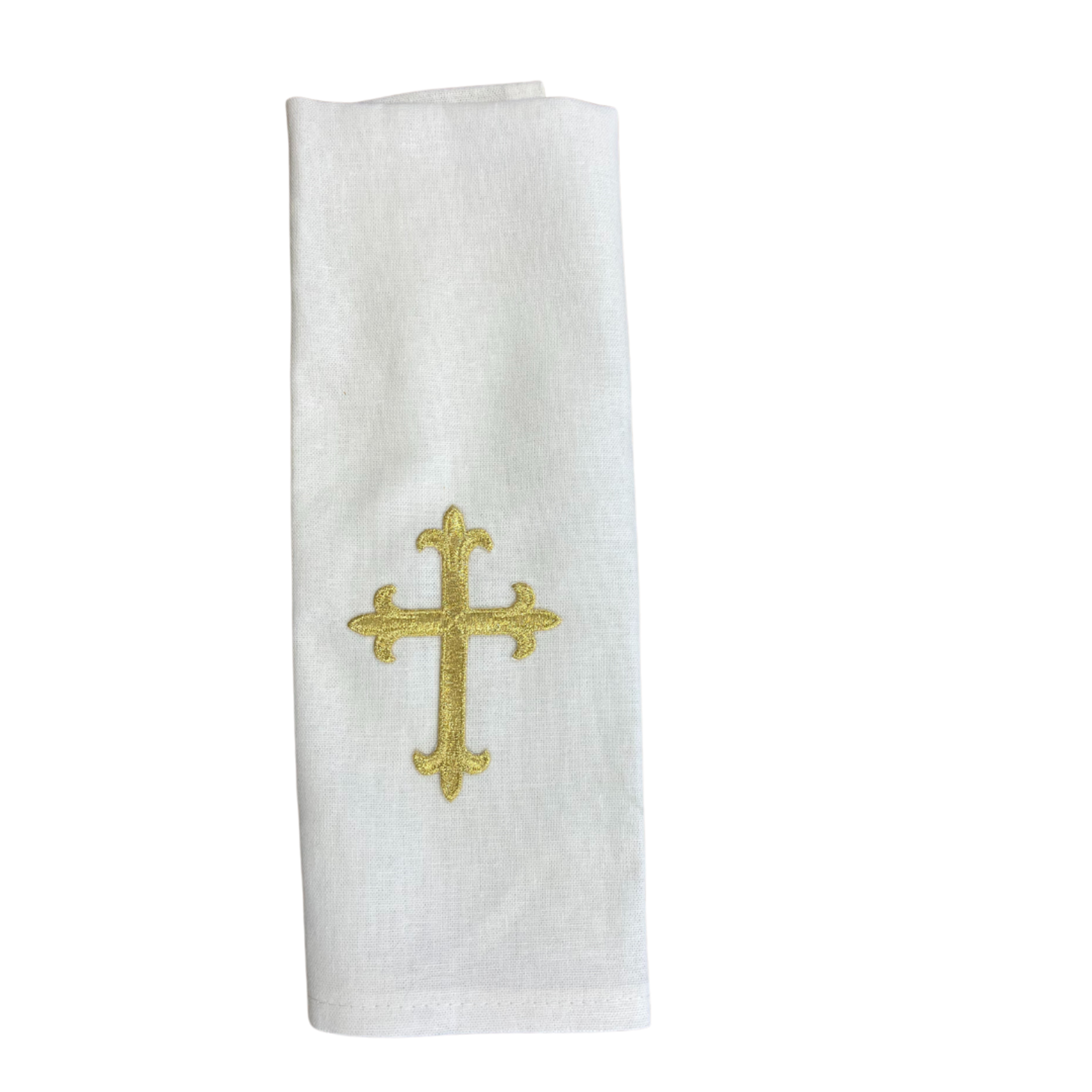 Pen & Tote White  Linen Altar Cloth with Cross