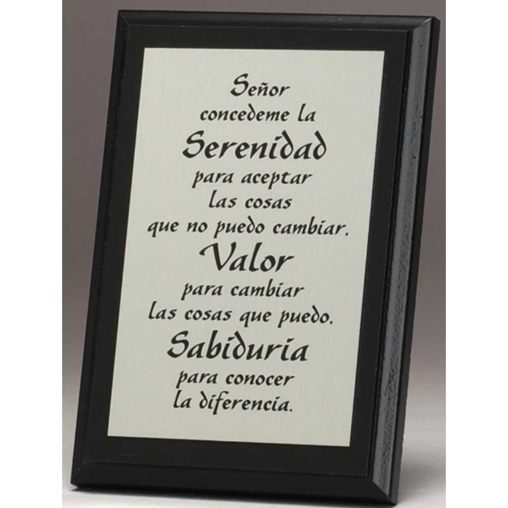 Serenity Prayer in Spanish Wall Plaque