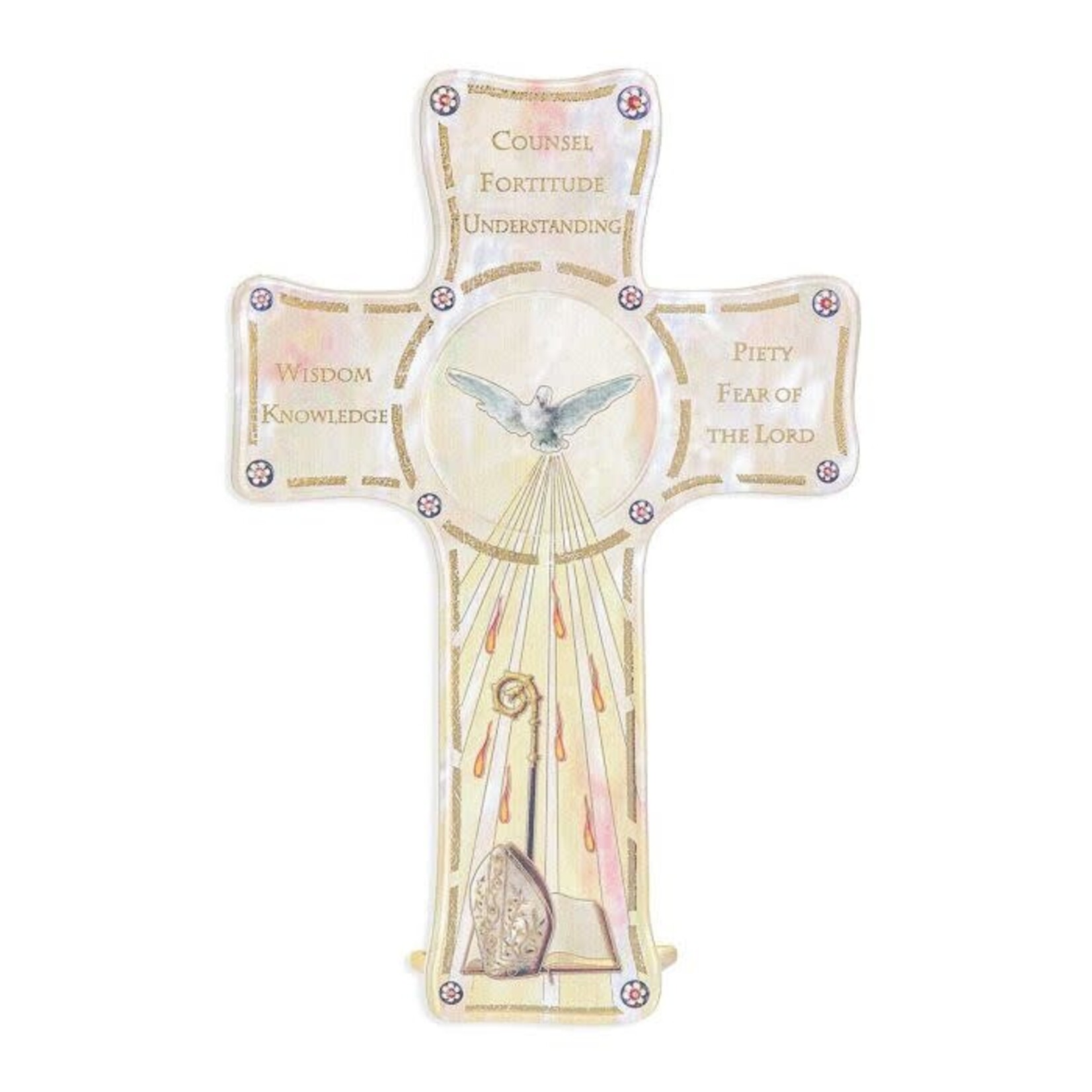 Pearlized Confirmation Wall Cross
