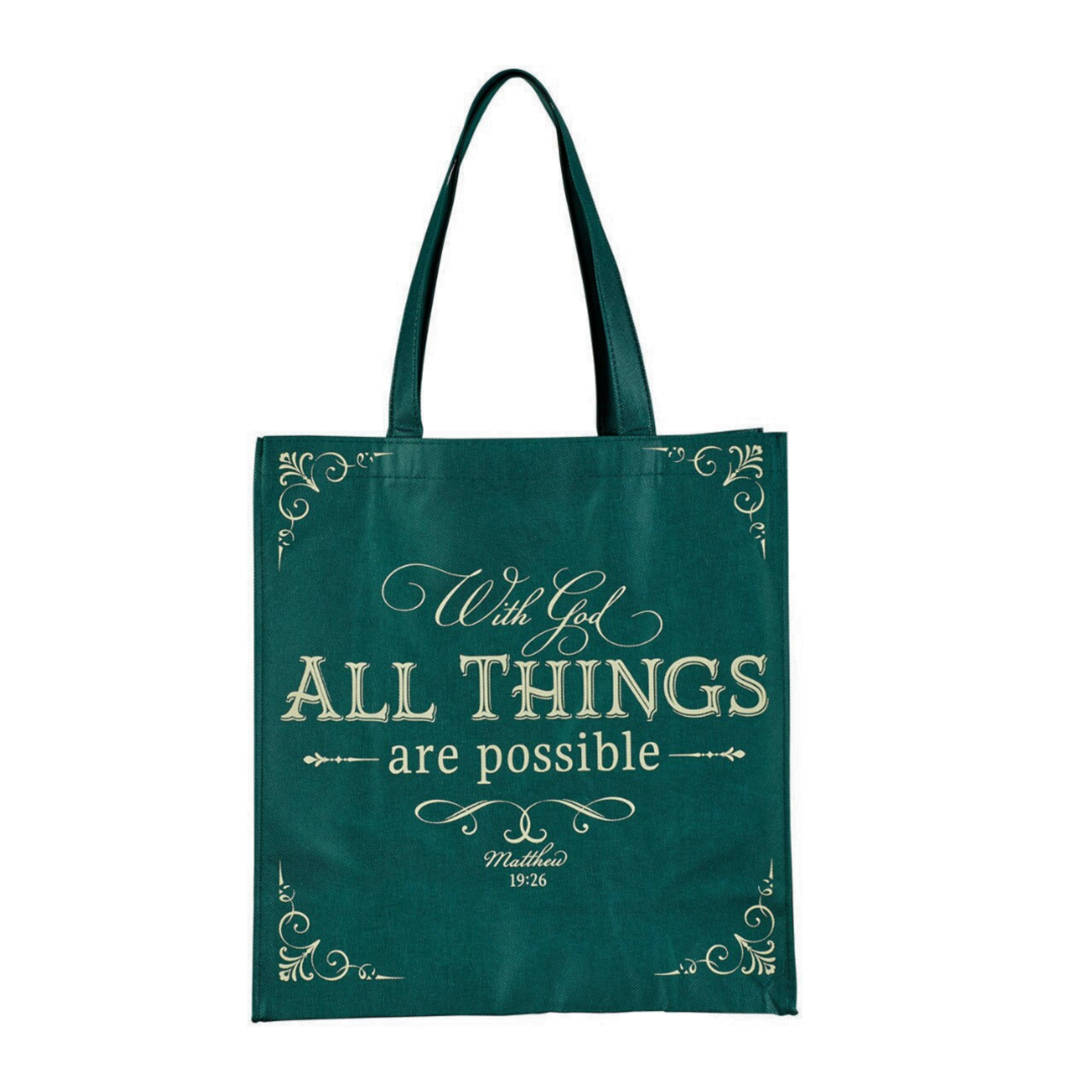With God All Things Green Tote Bag
