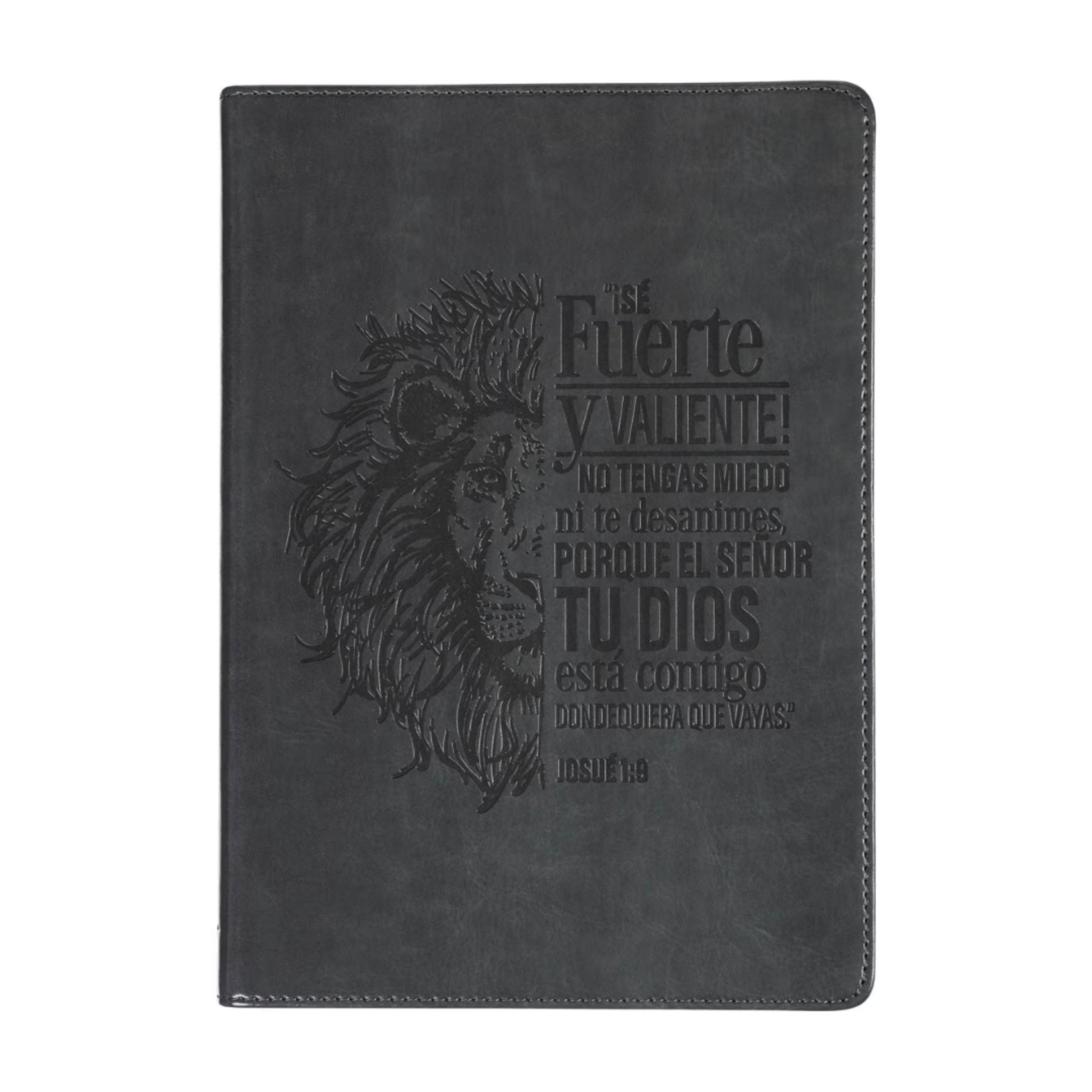 Grey Be Strong Leather Journal SPANISH