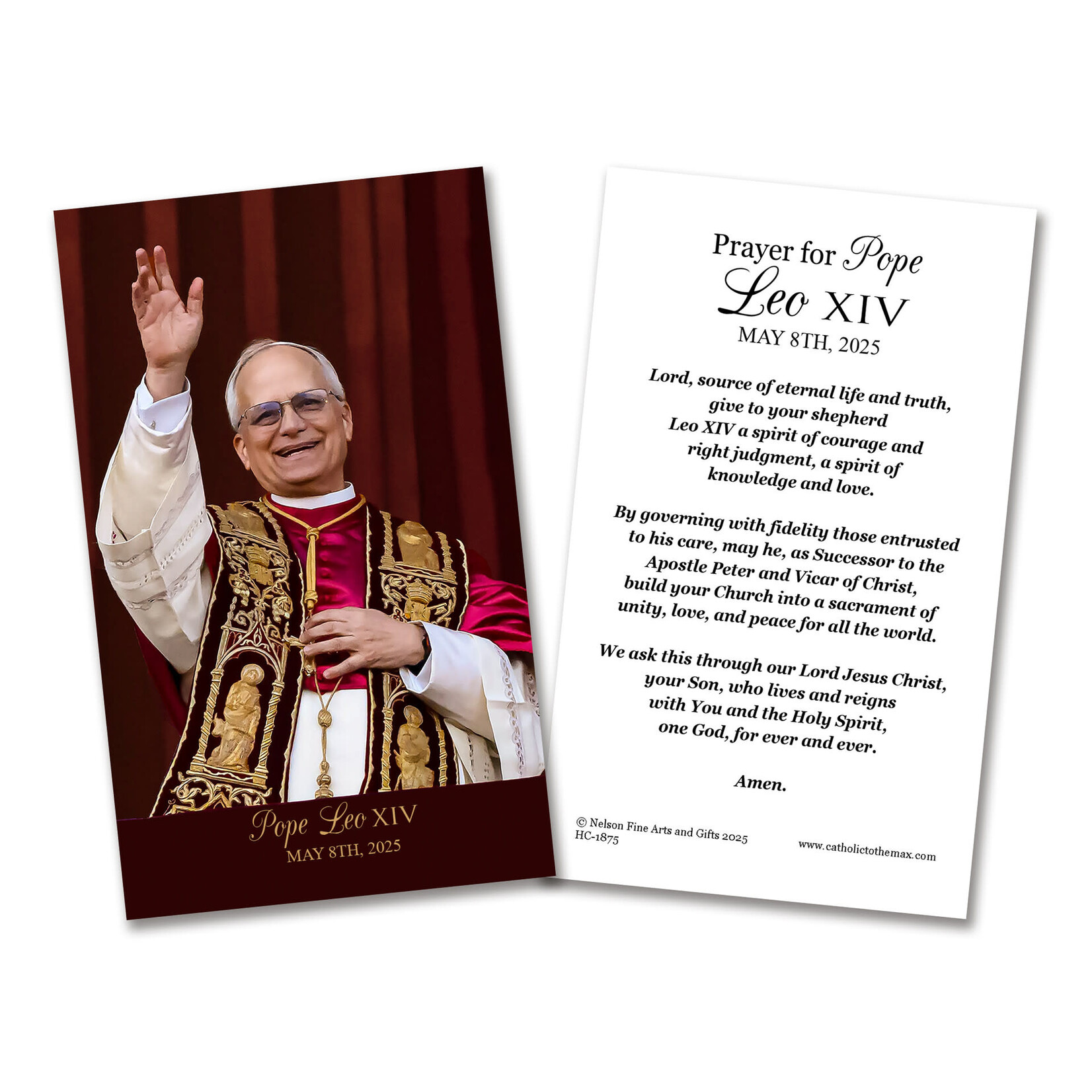 Pope Leo XIV Prayer Card