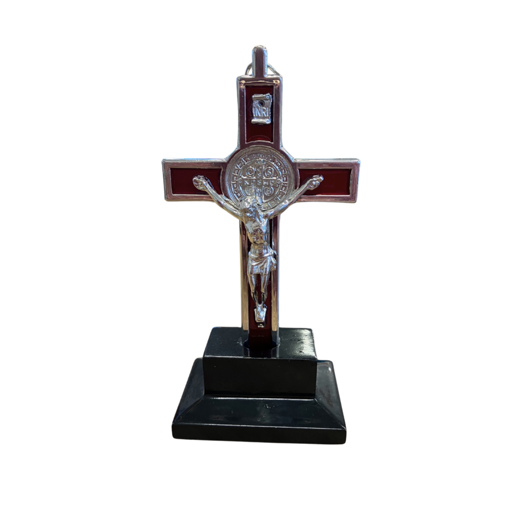 Red St Benedict Standing Crucifix