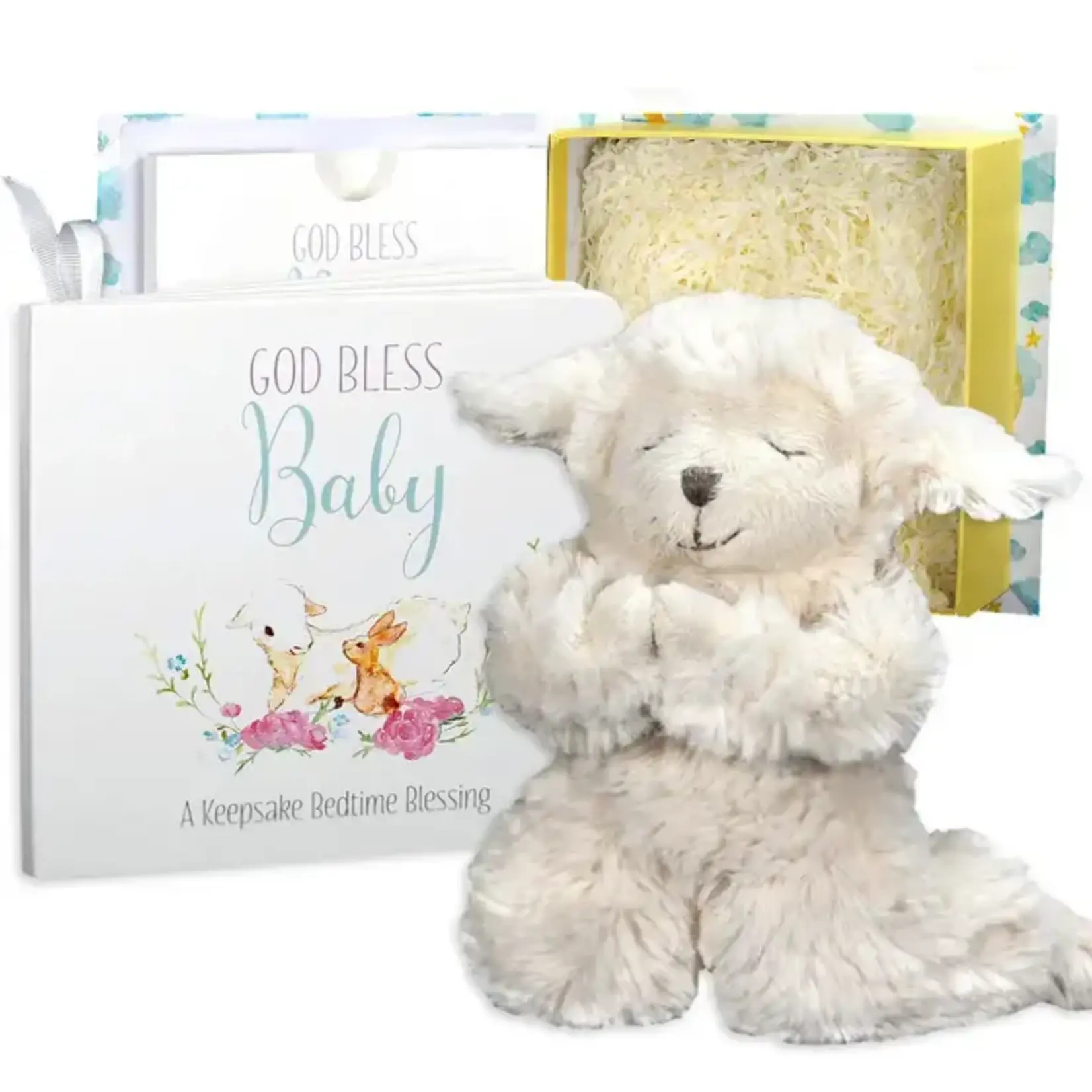 God Bless Baby Gift Set with Lamb