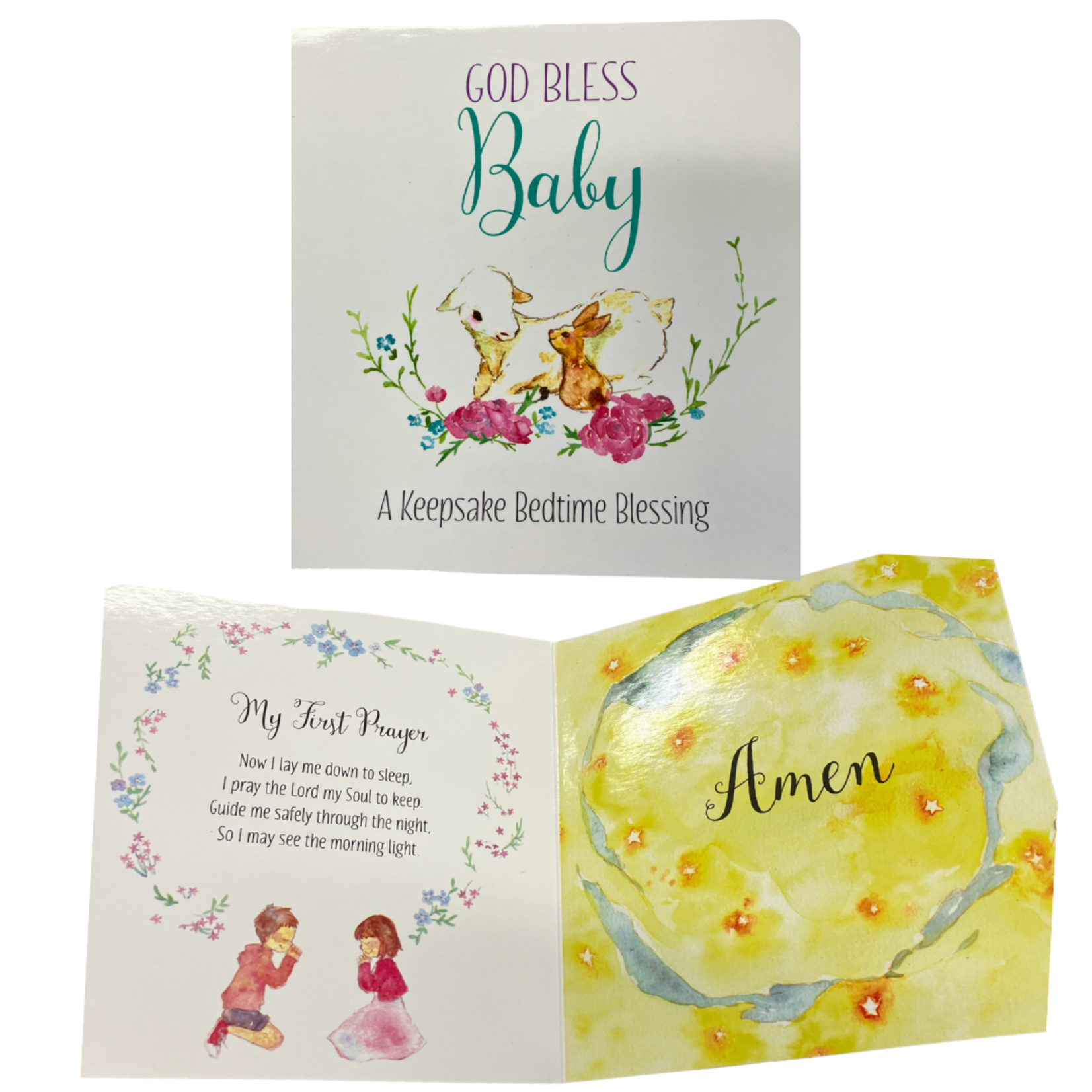 God Bless Baby Gift Set with Lamb