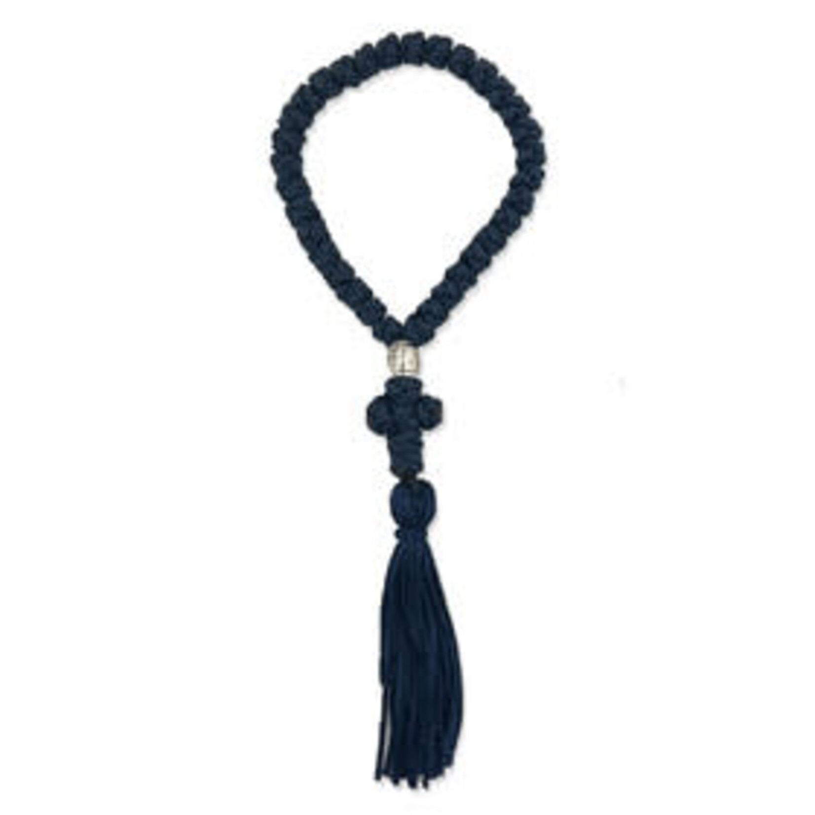 Blue Prayer Rope with Tassel 33 Knot