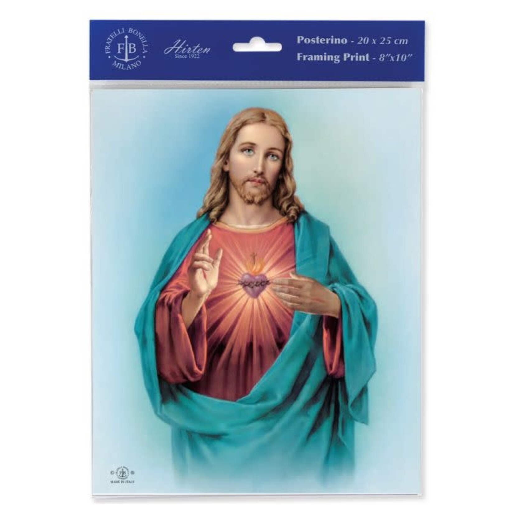 Fratelli Bonella Sacred Heart of Jesus Color Print