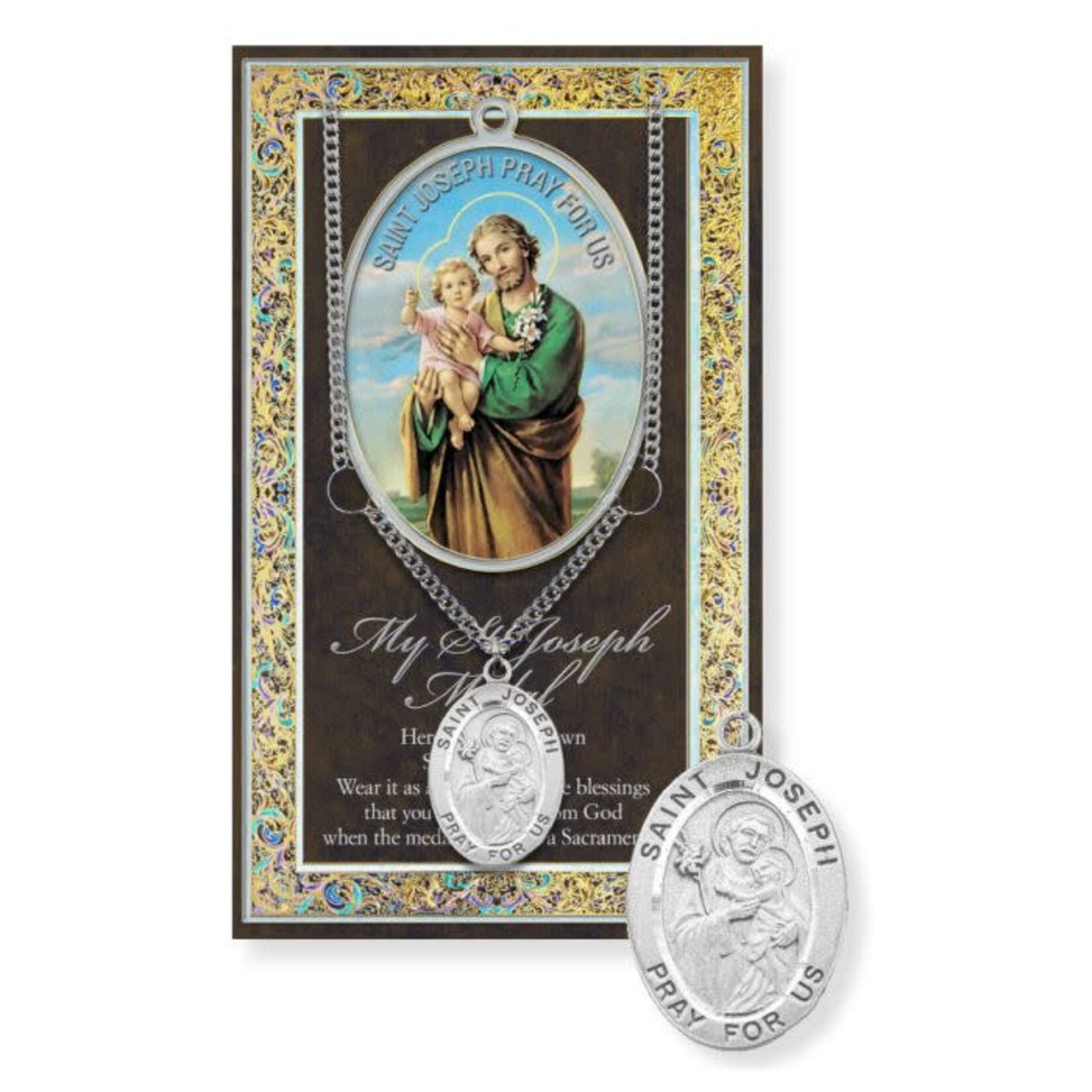 St Joseph Pewter Medal with Booklet