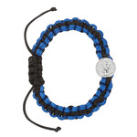 St Michael Blue Cord Adjustable Bracelet